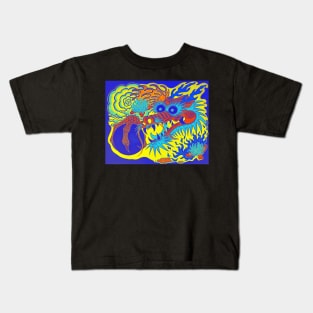 Neon Dragon With 4 Elements Variant 24 Kids T-Shirt